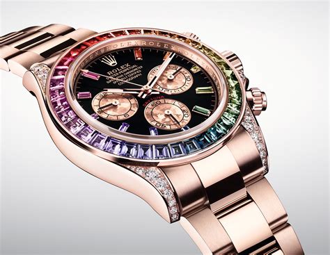 rolex rainbow daytona rose|Rolex 116595 rainbow price.